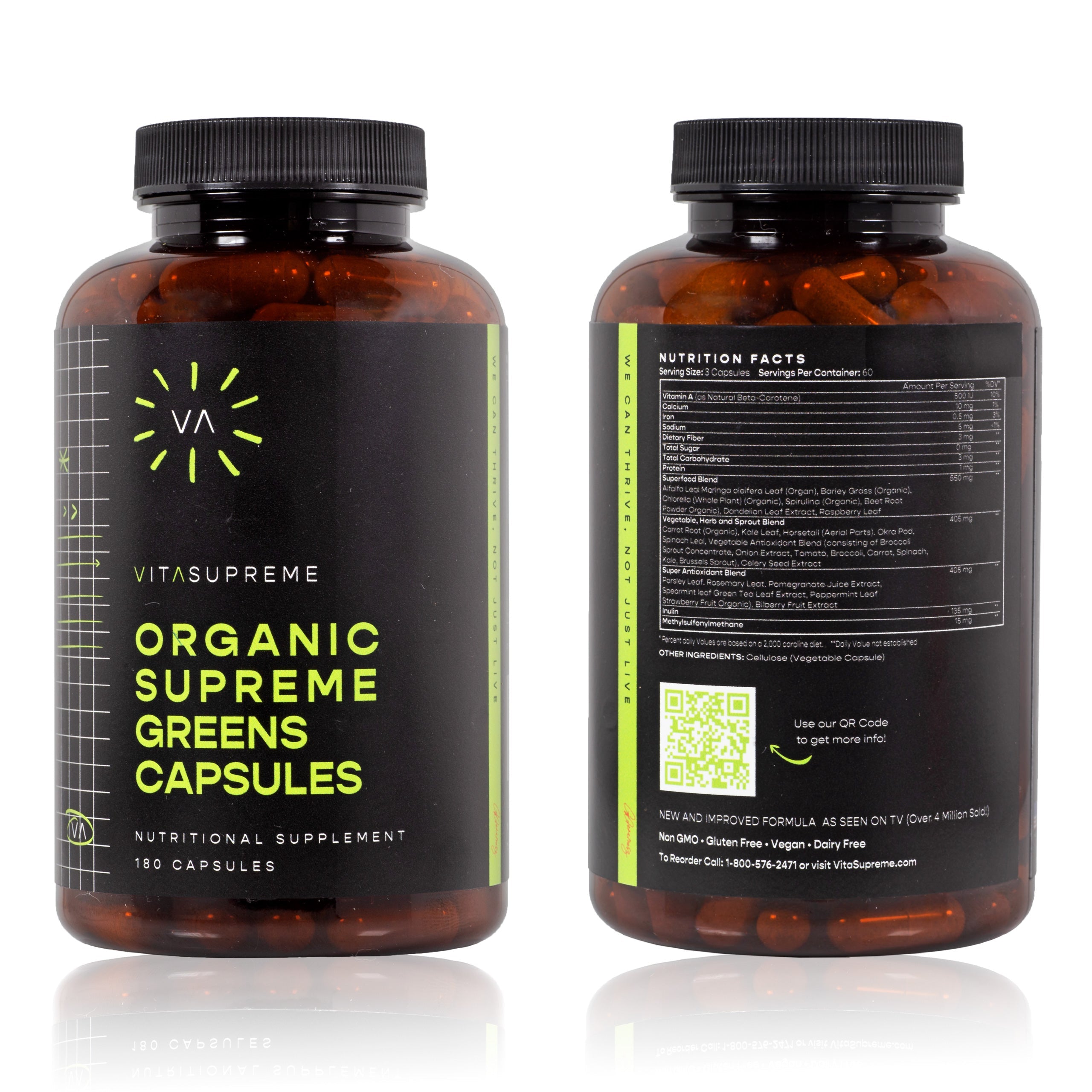 Organic Supreme Greens with MSM Capsules™ — 3-Pack