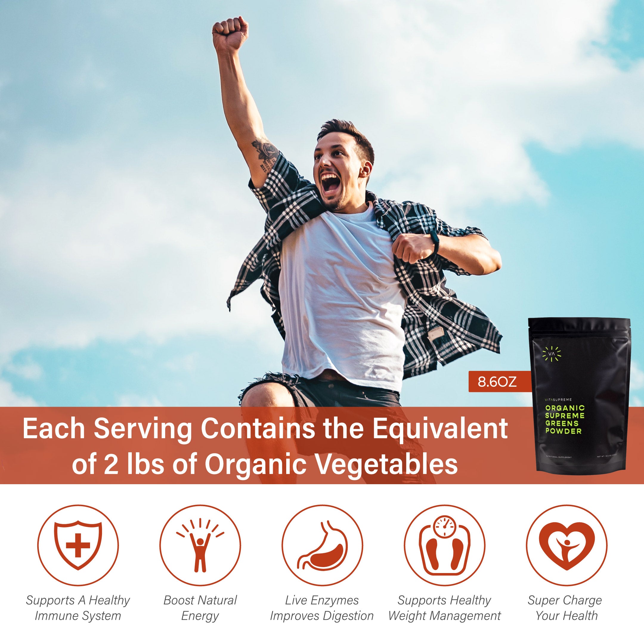 Organic Supreme Greens with MSM Powder™ — 2-Pack