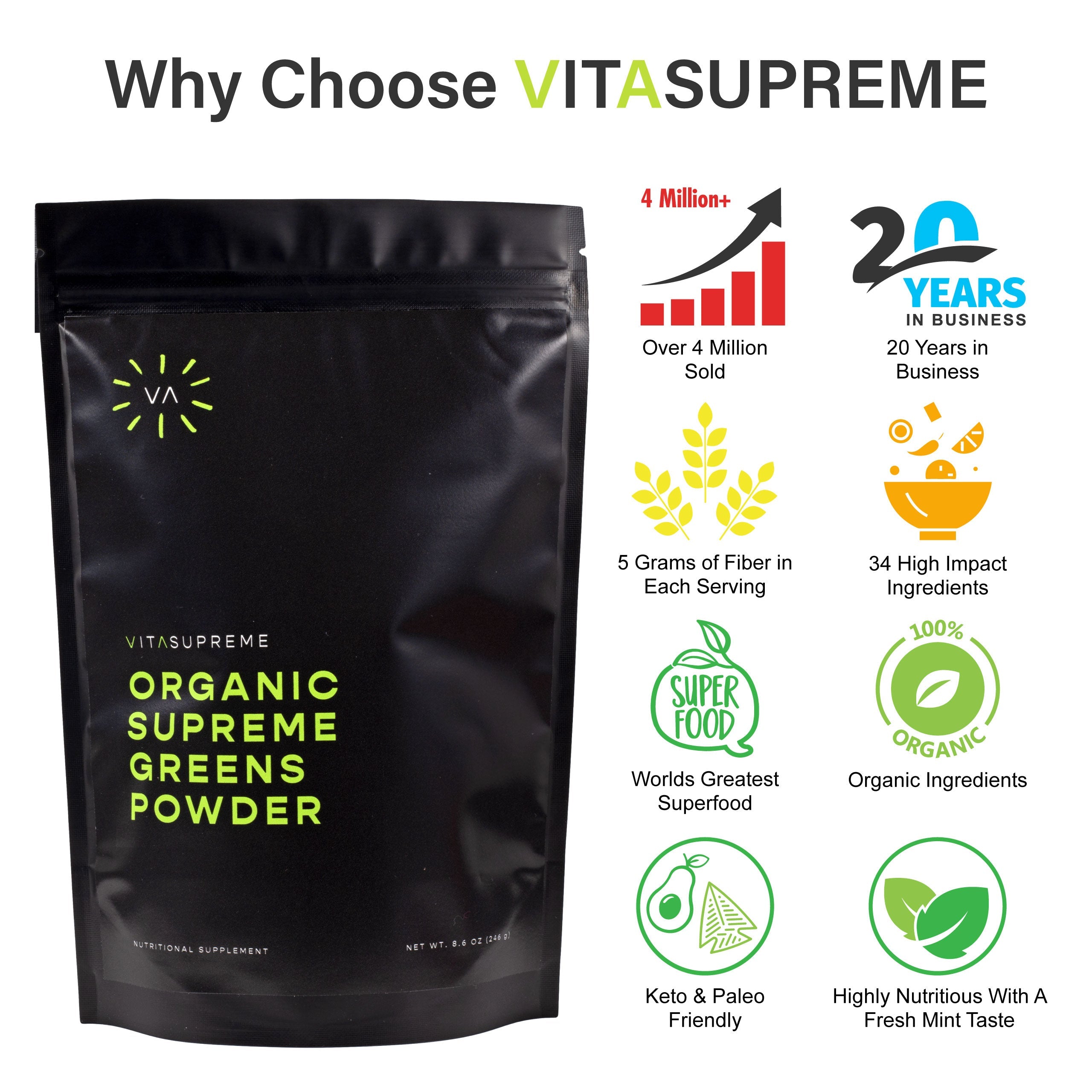 Organic Supreme Greens with MSM Powder™ — 3-Pack