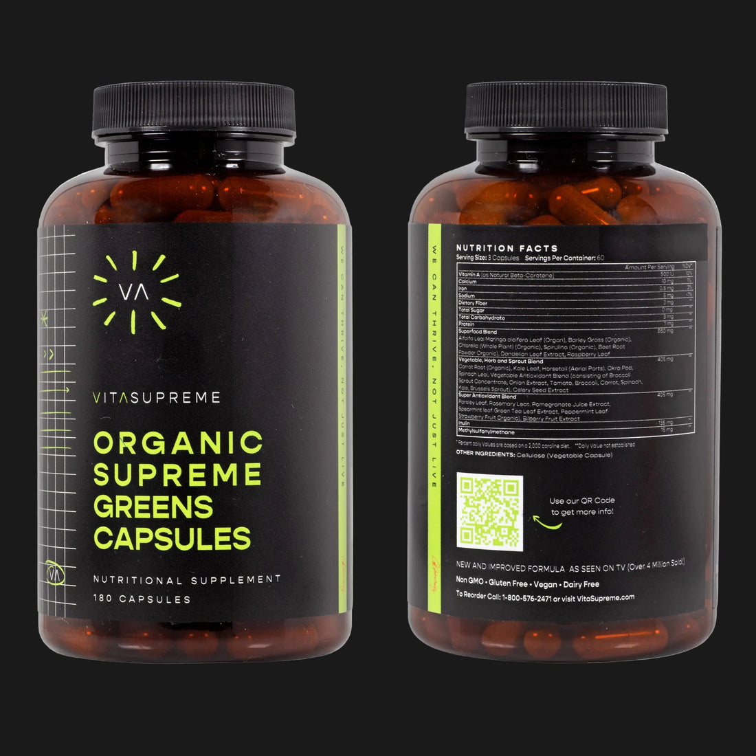 Organic Supreme Greens with MSM Capsules™ — 2-Pack