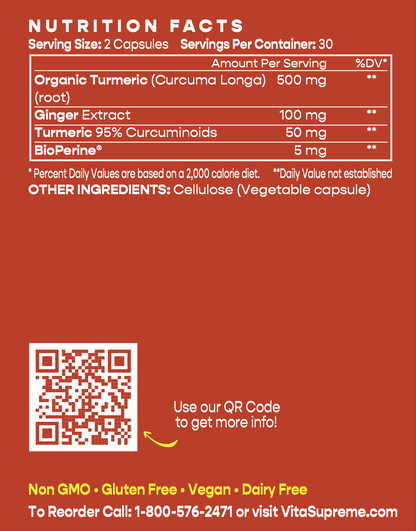 Turmeric With Ginger Nutrition Facts