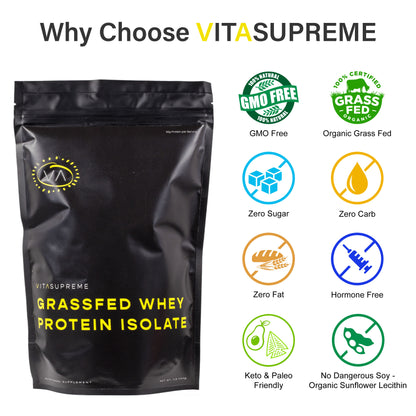 Organic Grass-Fed Whey Protein Isolate - Unflavored