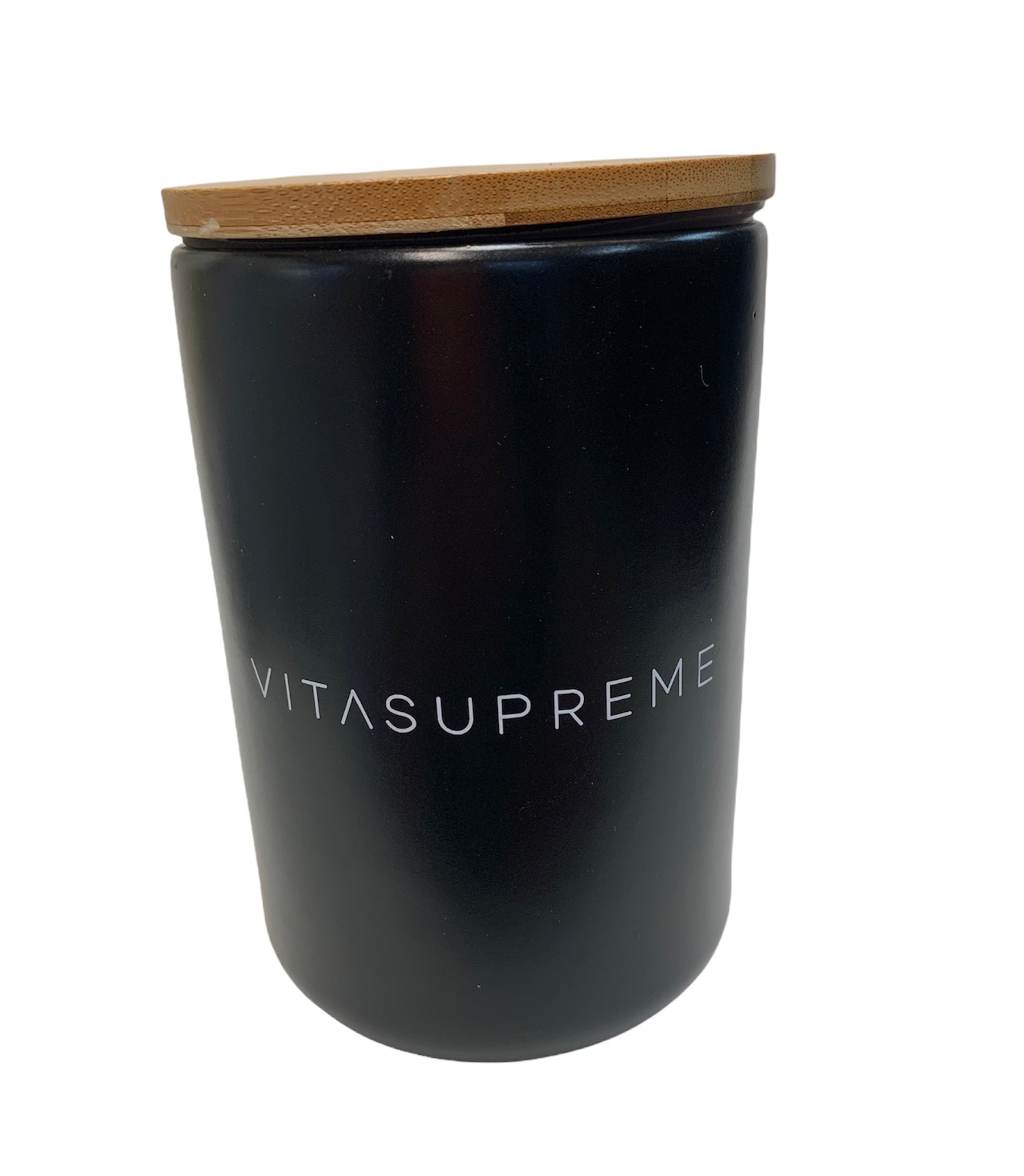 Black Canister for Organic Supreme Greens Powder